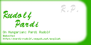 rudolf pardi business card